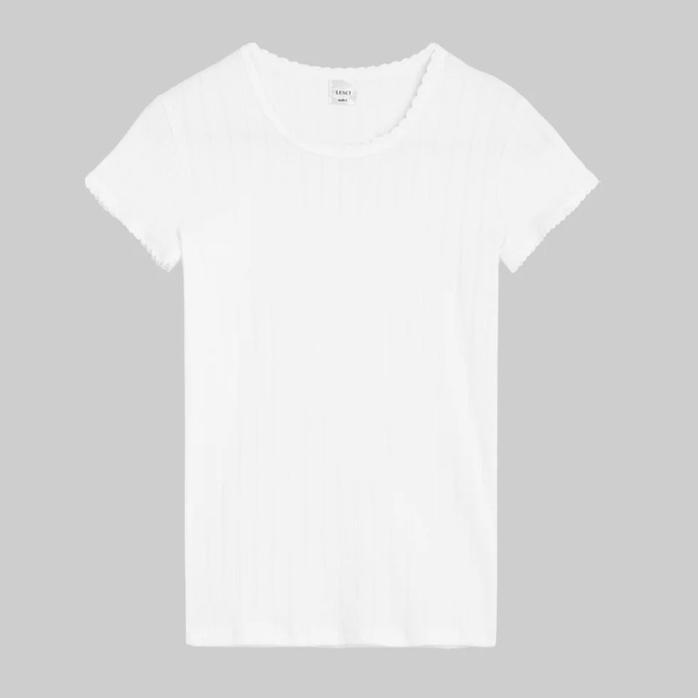 LESET White Short Sleeve Tee